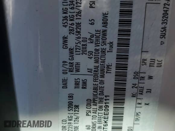 2019 Ford F-250 XL z VIN 1FT7W2BT6KEE09111, wystawiony jako Copart lot #69870255 z przebiegiem 29 789 mil mil oraz Szkoda całkowita • Salvage title. Historia ofert i sprzedaży dostępna na DreamBid. Obrazek 12.