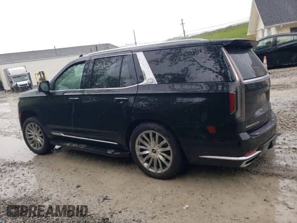2021 Cadillac Escalade Premium Luxury with VIN 1GYS4BKL8MR446084, listed as a Copart auction lot 58173625 with 120,422 mi miles and Salvage title. Bid and sale history available at DreamBid. Image 2.