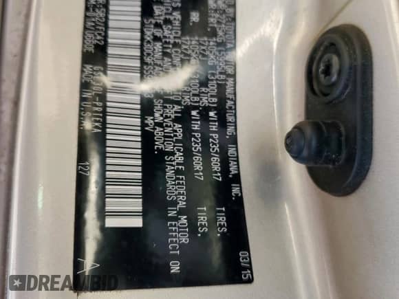 2015 Toyota Sienna LE AAS с VIN 5TDKK3DC9FS598233, выставлен на аукционе Copart как лот 67855925 с пробегом 176 279 миль миль и Списание • Salvage title. История ставок и продаж доступна на DreamBid. Изображение 14.