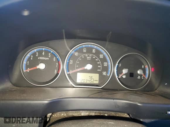 2009 Hyundai Santa Fe GLS z VIN 5NMSG73D49H282183, wystawiony jako Copart lot #81025145 z przebiegiem 203 452 mil mil oraz Szkoda całkowita • Salvage title. Historia ofert i sprzedaży dostępna na DreamBid. Obrazek 9.
