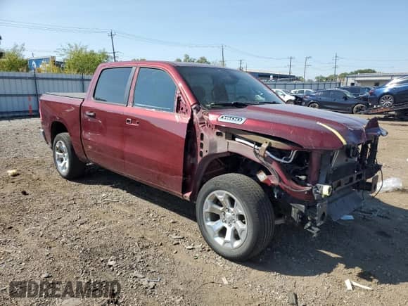 2019 Ram 1500 Big Horn z VIN 1C6RRFFG9KN868225, wystawiony jako Copart lot #80613675 z przebiegiem 65 308 mil mil oraz Szkoda całkowita • Salvage title. Historia ofert i sprzedaży dostępna na DreamBid. Obrazek 4.