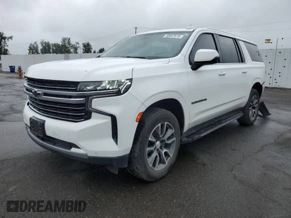 2022 Chevrolet Suburban LT with VIN 1GNSKCKD5NR124800, listed as a Copart auction lot 58847615 with 77,550 mi miles and Salvage title. Bid and sale history available at DreamBid. Image 1.