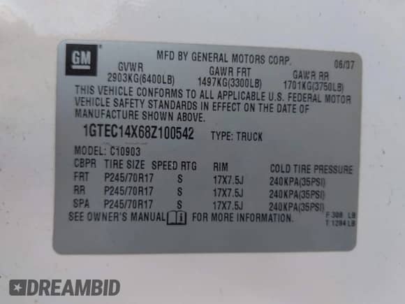 2008 GMC Sierra 1500 Work Truck с VIN 1GTEC14X68Z100542, выставлен на аукционе IAAI как лот 41996563 с пробегом 203 211 миль миль и . История ставок и продаж доступна на DreamBid. Изображение 9.