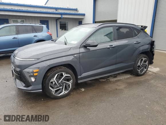 2024 Hyundai Kona N Line с VIN KM8HACA31RU066276, выставлен на аукционе Copart как лот 69594645 с пробегом 12 793 миль миль и Списание • Salvage title. История ставок и продаж доступна на DreamBid. Изображение 1.