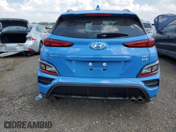 2022 Hyundai Kona N Line z VIN KM8K3CA38NU921551, wystawiony jako Copart lot #64991445 z przebiegiem 11 921 mil mil oraz Szkoda całkowita • Salvage title. Historia ofert i sprzedaży dostępna na DreamBid. Obrazek 6.