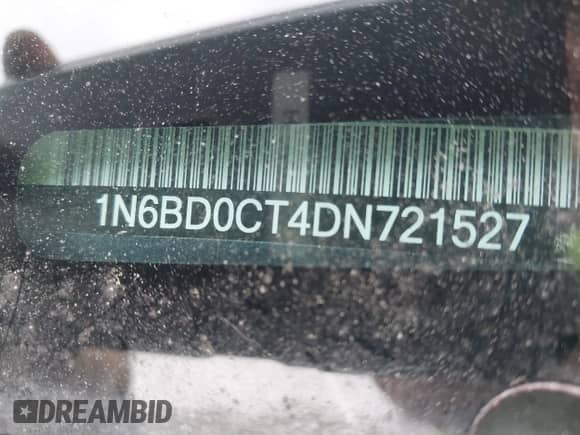 2013 Nissan Frontier S with VIN 1N6BD0CT4DN721527, listed as a IAAI auction lot 41433244 with 68,417 mi miles and . Bid and sale history available at DreamBid. Image 9.
