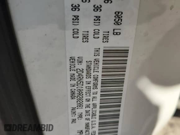 2010 Dodge Grand Caravan SXT z VIN 2D4RN5D10AR202081, wystawiony jako Copart lot #89920235 z przebiegiem 191 556 mil mil oraz Czysty tytuł • Clean title. Historia ofert i sprzedaży dostępna na DreamBid. Obrazek 13.