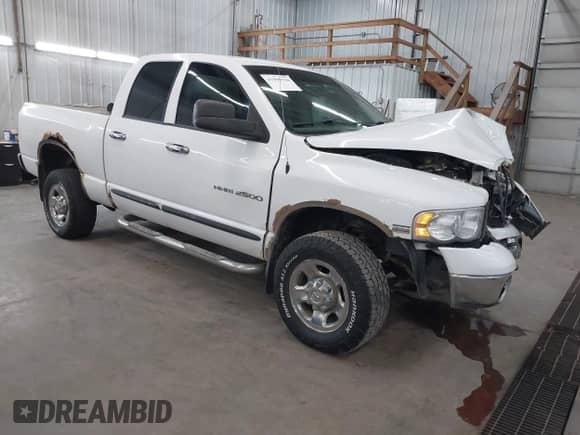 2004 Dodge 2500 SLT with VIN 3D7KU28D24G205956, listed as a IAAI auction lot 41990750 with 210,536 mi miles and . Bid and sale history available at DreamBid. Image 1.