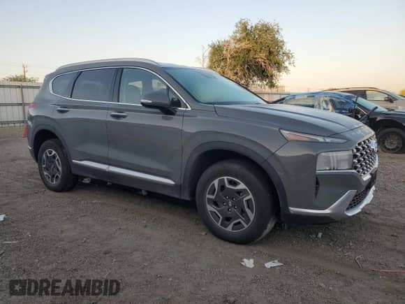 2023 Hyundai Santa Fe Blue with VIN 5NMS2DA11PH023024, listed as a Copart auction lot 52204065 with 10,074 mi miles and Salvage title. Bid and sale history available at DreamBid. Image 4.