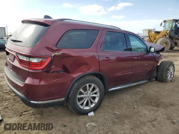 2017 Dodge Durango SXT z VIN 1C4RDJAGXHC619454, wystawiony jako Copart lot #53038945 z przebiegiem 152 165 mil mil oraz Szkoda całkowita • Salvage title. Historia ofert i sprzedaży dostępna na DreamBid. Obrazek 3.