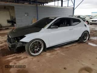 2020 Hyundai Veloster Turbo with VIN KMHTH6AB8LU028582, listed as a Copart auction lot 48250695 with 41,607 mi miles and Salvage title. Bid and sale history available at DreamBid. Image 1.