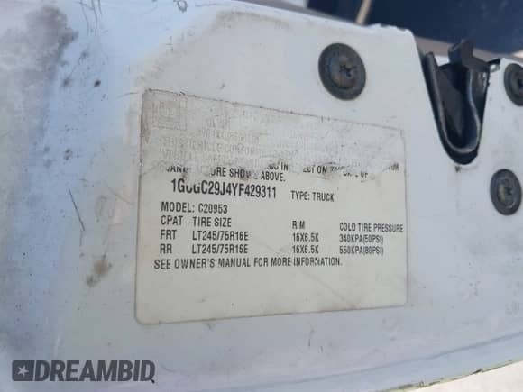 2000 Chevrolet Silverado 2500 с VIN 1GCGC29J4YF429311, выставлен на аукционе IAAI как лот 43014830 с пробегом 196 712 миль миль и . История ставок и продаж доступна на DreamBid. Изображение 9.