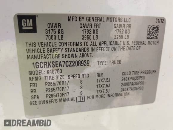 2012 Chevrolet Silverado 1500 LT z VIN 1GCRKSEA7CZ208939, wystawiony jako IAAI lot #43473806 z przebiegiem 163 275 mil mil oraz . Historia ofert i sprzedaży dostępna na DreamBid. Obrazek 9.