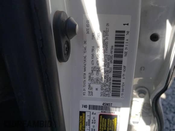 2021 Toyota Tacoma SR z VIN 5TFCZ5AN7MX267045, wystawiony jako Copart lot #65592105 z przebiegiem 40 992 mil mil oraz Szkoda całkowita • Salvage title. Historia ofert i sprzedaży dostępna na DreamBid. Obrazek 13.