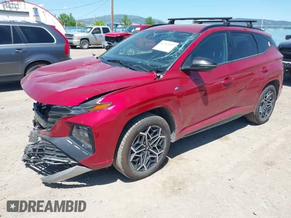2022 Hyundai Tucson N Line z VIN KM8JFCAE6NU142749, wystawiony jako IAAI lot #42347637 z przebiegiem 57 149 mil mil oraz . Historia ofert i sprzedaży dostępna na DreamBid. Obrazek 18.