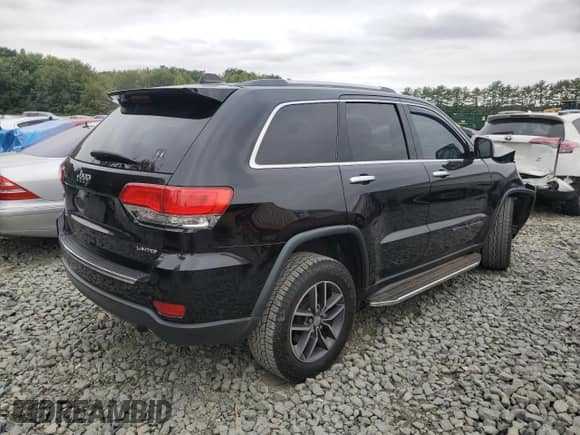 2018 Jeep Grand Cherokee Limited with VIN 1C4RJFBG9JC322184, listed as a Copart auction lot 80195545 with 96,696 mi miles and Salvage title. Bid and sale history available at DreamBid. Image 3.