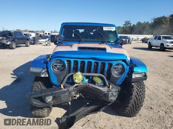 2022 Jeep Wrangler Unlimited Rubicon 392 with VIN 1C4JJXSJ2NW214895, listed as a Copart auction lot 81506854 with 21,471 mi miles and Salvage title. Bid and sale history available at DreamBid. Image 5.