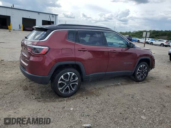 2022 Jeep Compass Limited with VIN 3C4NJDCB9NT206340, listed as a Copart auction lot 70681375 with 13,177 mi miles and Salvage title. Bid and sale history available at DreamBid. Image 3.