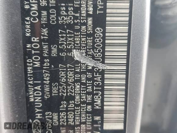 2014 Hyundai Tucson GLS с VIN KM8JT3AF3EU850880, выставлен на аукционе Copart как лот 87267905 с пробегом 127 054 миль миль и Чистый • Clean title. История ставок и продаж доступна на DreamBid. Изображение 13.