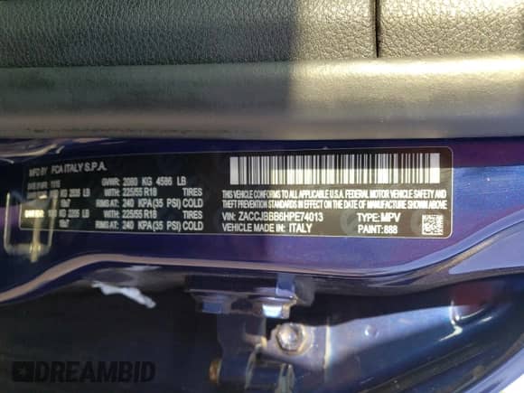 2017 Jeep Renegade Latitude с VIN ZACCJBBB6HPE74013, выставлен на аукционе Copart как лот 71110675 с пробегом 135 410 миль миль и Списание • Salvage title. История ставок и продаж доступна на DreamBid. Изображение 13.