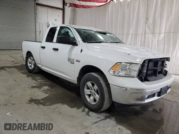 2023 Ram 1500 Tradesman z VIN 1C6RR7FT2PS528376, wystawiony jako Copart lot #87434494 z przebiegiem Nie podano mil oraz Szkoda całkowita • Salvage title. Historia ofert i sprzedaży dostępna na DreamBid. Obrazek 4.