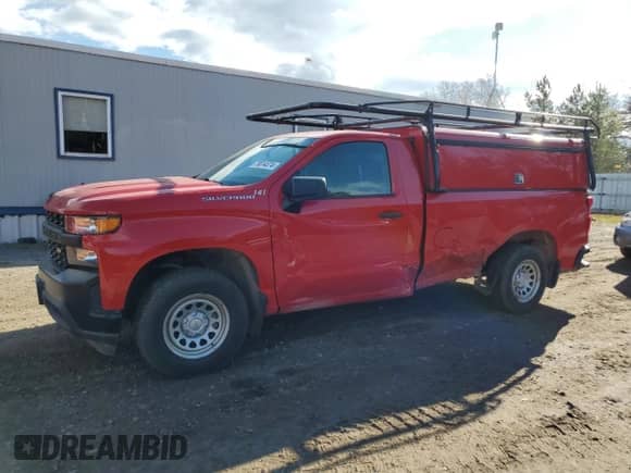 2019 Chevrolet Silverado 1500 Work Truck z VIN 3GCNWAEH3KG229070, wystawiony jako Copart lot #78814374 z przebiegiem 84 543 mil mil oraz Szkoda całkowita • Salvage title. Historia ofert i sprzedaży dostępna na DreamBid. Obrazek 1.
