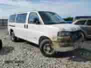 2006 Chevrolet Express Passenger with VIN 1GAHG35U761194114, listed as a Copart auction lot 55985195 with 110,432 mi miles and Salvage title. Bid and sale history available at DreamBid. Image 4.