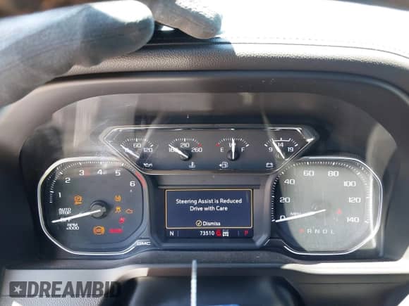 2020 GMC Sierra 1500 AT4 with VIN 3GTP9EED6LG218957, listed as a IAAI auction lot 43151971 with 73,510 mi miles and . Bid and sale history available at DreamBid. Image 7.