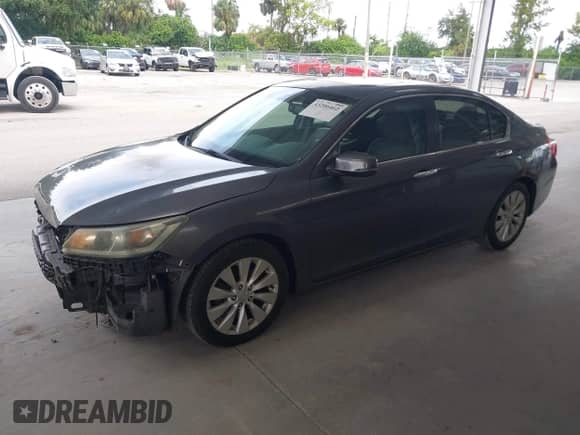 2014 Honda Accord EX-L with VIN 1HGCR2F86EA137734, listed as a IAAI auction lot 43206462 with 203,752 mi miles and . Bid and sale history available at DreamBid. Image 2.