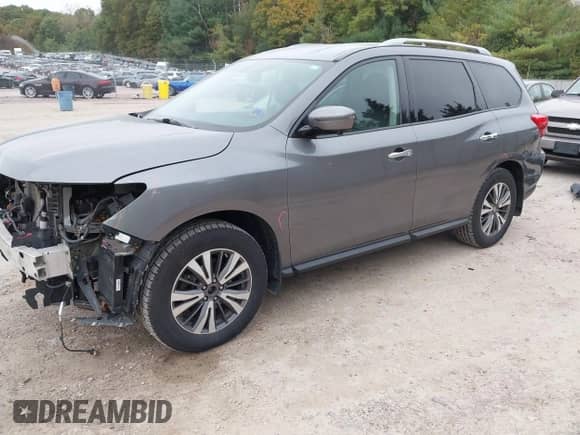 2017 Nissan Pathfinder SV with VIN 5N1DR2MM0HC689026, listed as a IAAI auction lot 43408089 with 116,966 mi miles and . Bid and sale history available at DreamBid. Image 2.