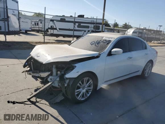 2009 Hyundai Genesis with VIN KMHGC46F49U047154, listed as a Copart auction lot 63284635 with 147,848 mi miles and Salvage title. Bid and sale history available at DreamBid. Image 1.