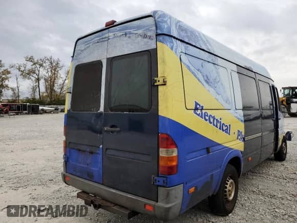 2004 Dodge Sprinter with VIN WD2PD744545699979, listed as a Copart auction lot 78576914 with Not provided miles and Salvage title. Bid and sale history available at DreamBid. Image 3.