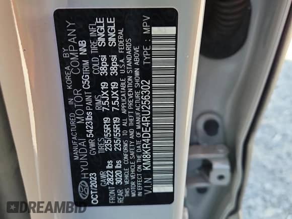 2024 Hyundai Ioniq 5 Limited с VIN KM8KR4DE4RU256302, выставлен на аукционе Copart как лот 71393675 с пробегом 17 168 миль миль и Списание • Salvage title. История ставок и продаж доступна на DreamBid. Изображение 13.