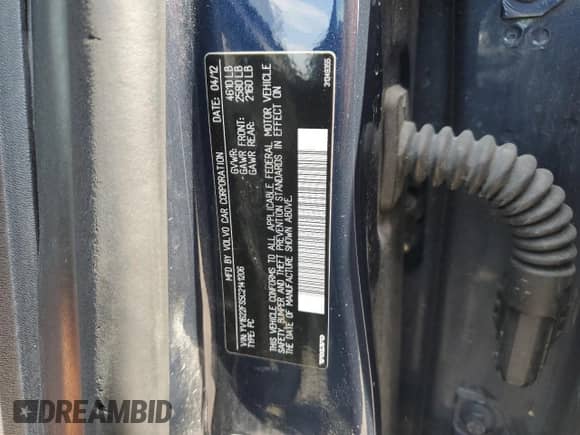 2012 Volvo S60 T5 с VIN YV1622FS5C2141206, выставлен на аукционе Copart как лот 59434525 с пробегом 202 768 миль миль и На запчасти • Non repairable. История ставок и продаж доступна на DreamBid. Изображение 12.