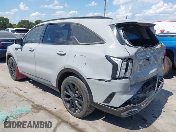 2022 Kia Sorento SX with VIN 5XYRK4LF0NG130273, listed as a IAAI auction lot 43020207 with 112,165 mi miles and . Bid and sale history available at DreamBid. Image 3.