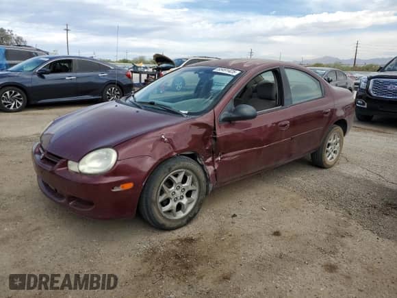2002 Dodge Neon SE with VIN 1B3ES46C52D545486, listed as a Copart auction lot 55491425 with 192,936 mi miles and Salvage title. Bid and sale history available at DreamBid. Image 1.