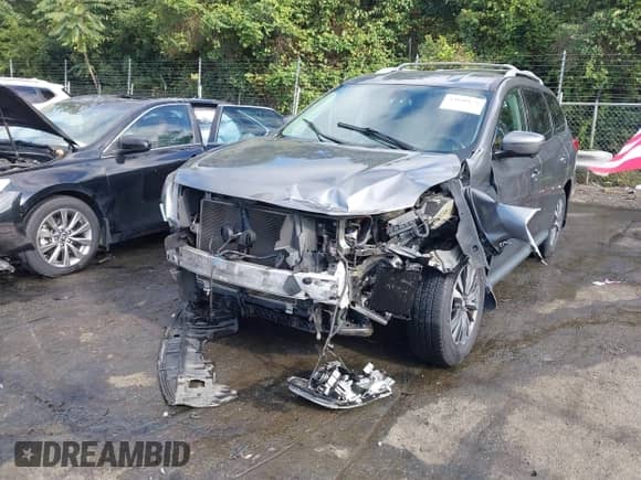 2017 Nissan Pathfinder S with VIN 5N1DR2MMXHC602961, listed as a IAAI auction lot 43040179 with 129,615 mi miles and . Bid and sale history available at DreamBid. Image 2.