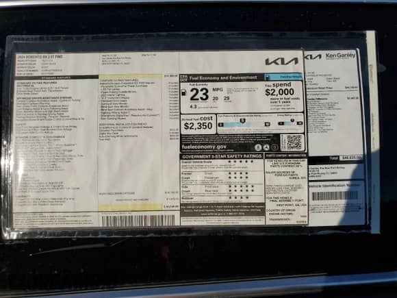 2024 Kia Sorento SX with VIN 5XYRK4JF1RG303162, listed as a Copart auction lot 81040234 with 12 mi miles and Salvage title. Bid and sale history available at DreamBid. Image 13.