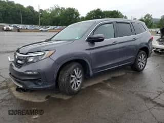 2019 Honda Pilot EX-L z VIN 5FNYF6H40KB038134, wystawiony jako Copart lot #61194745 z przebiegiem 68 723 mil mil oraz Szkoda całkowita • Salvage title. Historia ofert i sprzedaży dostępna na DreamBid. Obrazek 1.
