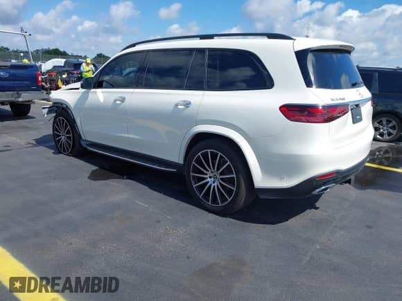 2024 Mercedes-Benz GLS 450 with VIN 4JGFF5KE9RB036748, listed as a IAAI auction lot 42258182 with 20,755 mi miles and . Bid and sale history available at DreamBid. Image 3.