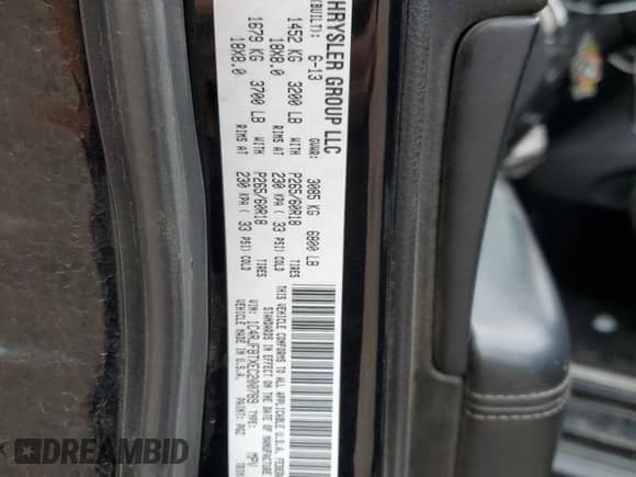 2014 Jeep Grand Cherokee Limited с VIN 1C4RJFBTXEC200789, выставлен на аукционе Copart как лот 65255405 с пробегом 112 200 миль миль и Списание • Salvage title. История ставок и продаж доступна на DreamBid. Изображение 12.