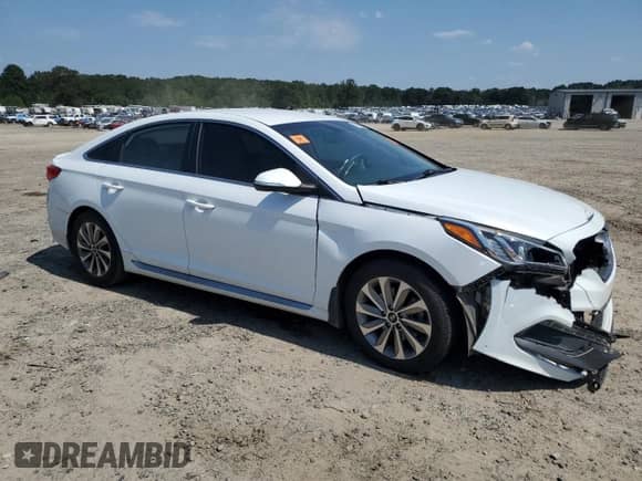 2017 Hyundai Sonata Sport with VIN 5NPE34AF3HH499155, listed as a Copart auction lot 80155965 with 100,277 mi miles and Salvage title. Bid and sale history available at DreamBid. Image 4.