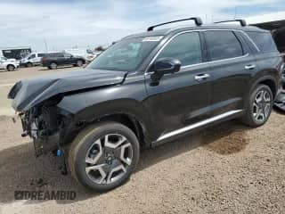 2025 Hyundai Palisade SEL Premium z VIN KM8R4DGE3SU865914, wystawiony jako Copart lot #66193925 z przebiegiem 4 882 mil mil oraz Szkoda całkowita • Salvage title. Historia ofert i sprzedaży dostępna na DreamBid. Obrazek 1.
