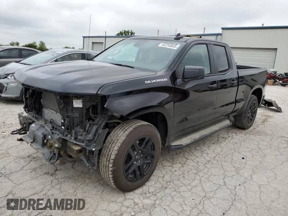 2023 Chevrolet Silverado 1500 Custom with VIN 1GCRABEK7PZ334025, listed as a Copart auction lot 64234845 with 20,171 mi miles and Salvage title. Bid and sale history available at DreamBid. Image 1.