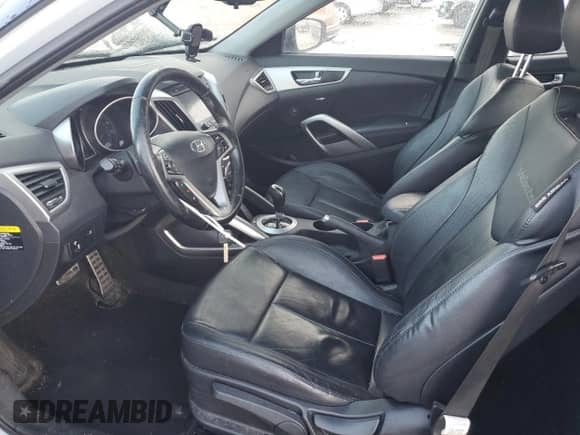 2015 Hyundai Veloster RE:FLEX with VIN KMHTC6AD7FU222458, listed as a Copart auction lot 82914294 with 93,714 mi miles and Salvage title. Bid and sale history available at DreamBid. Image 7.