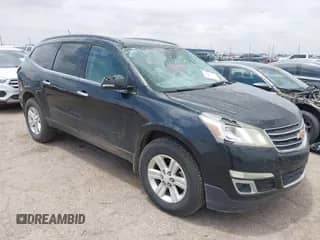 2014 Chevrolet Traverse LT z VIN 1GNKRHKD1EJ318053, wystawiony jako IAAI lot #42562508 z przebiegiem 93 544 mil mil oraz . Historia ofert i sprzedaży dostępna na DreamBid. Obrazek 1.