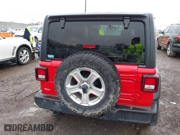 2021 Jeep Wrangler Unlimited Sport with VIN 1C4HJXKN5MW602803, listed as a IAAI auction lot 43550507 with 85,899 mi miles and . Bid and sale history available at DreamBid. Image 17.