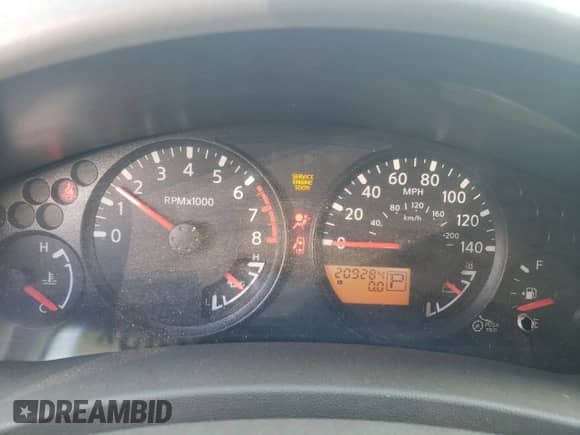 2008 Nissan Frontier SE with VIN 1N6AD07U58C445343, listed as a Copart auction lot 84968735 with 209,284 mi miles and Salvage title. Bid and sale history available at DreamBid. Image 9.