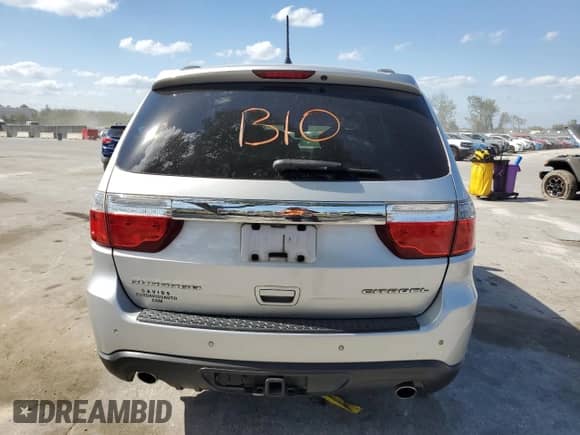 2011 Dodge Durango Citadel with VIN 1D4SD5GT1BC692476, listed as a Copart auction lot 49863815 with 187,910 mi miles and Salvage title. Bid and sale history available at DreamBid. Image 6.