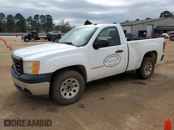 2008 GMC Sierra 1500 Work Truck z VIN 1GTEC14C98Z306709, wystawiony jako Copart lot #47651165 z przebiegiem 196 339 mil mil oraz Szkoda całkowita • Salvage title. Historia ofert i sprzedaży dostępna na DreamBid. Obrazek 1.